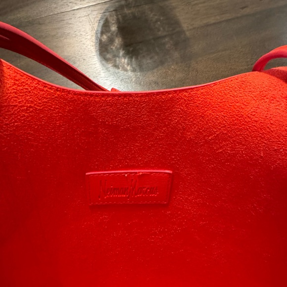 Neiman Marcus Red Faux Leather Tote Bag - Picture 3 of 10